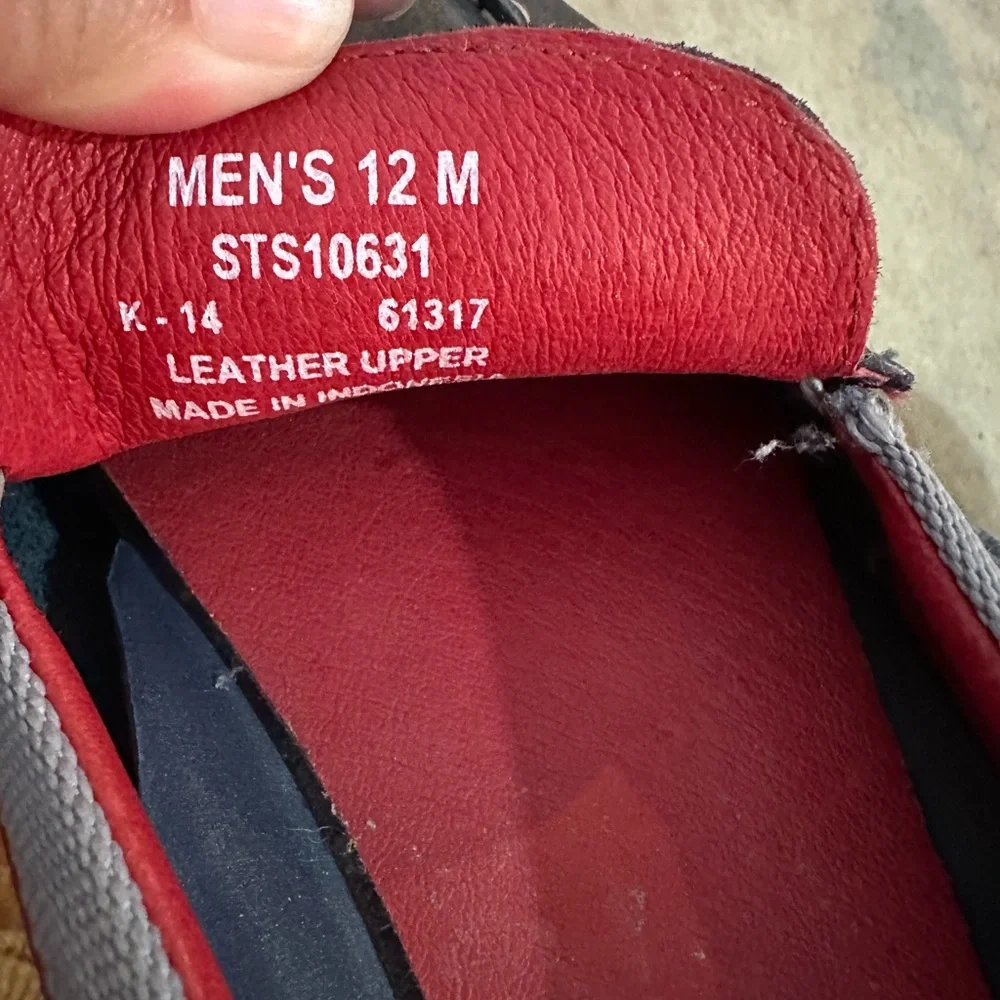 Sperry Navy with gray and Red Loafers size 12 - Picture 4 of 6